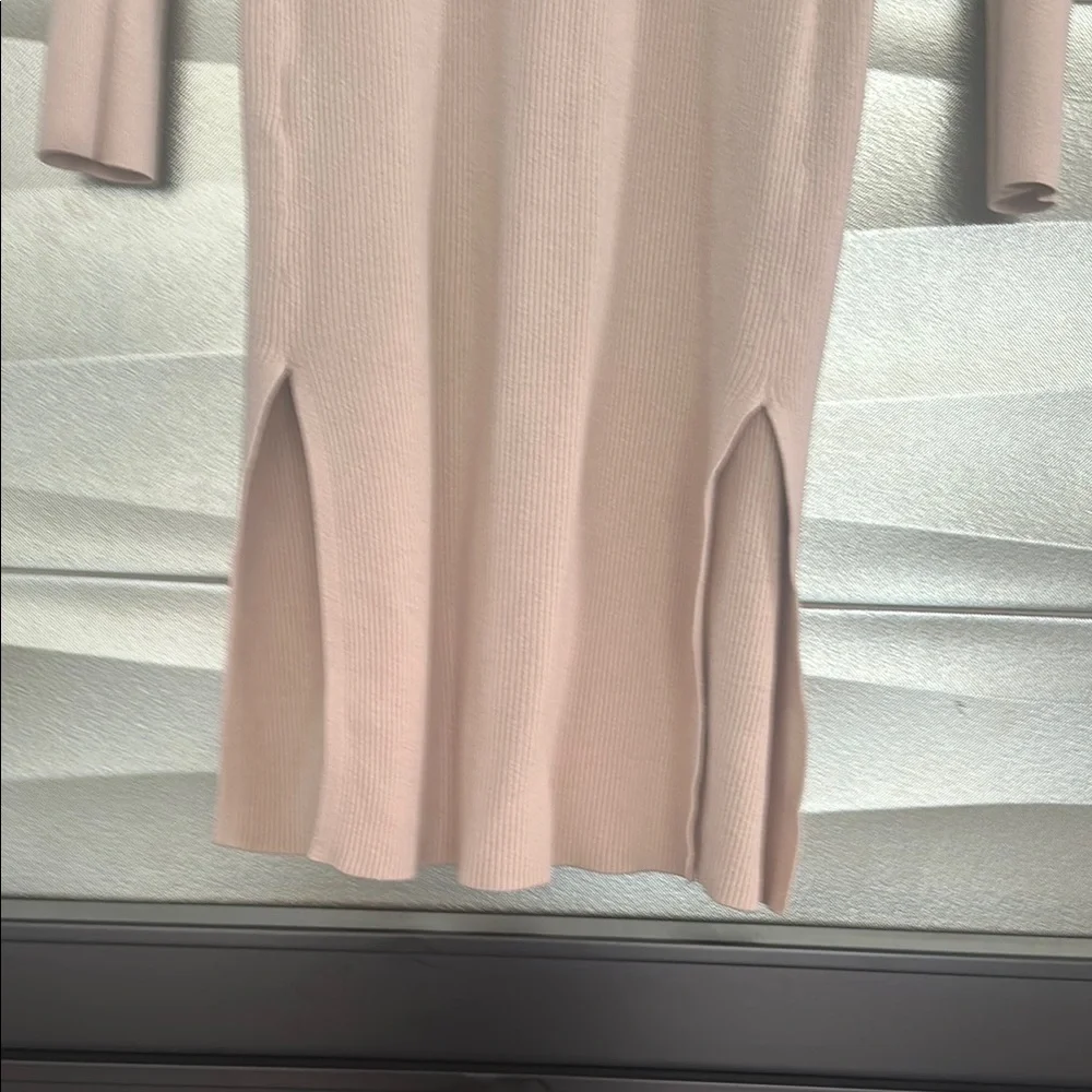 Abercrombie & Fitch Longline Open Ribbed Maxi Cardigan Dress - cream color